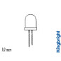 LED SUPERLUMINEUSE ROUGE TRANSPARENTE 10mm 350mcd LED SUPERLUMINEUSE ROUGE TRANSPARENTE 10mm 350mcd