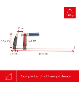 Serre-joint - 500 mm x 120 mm - PRL