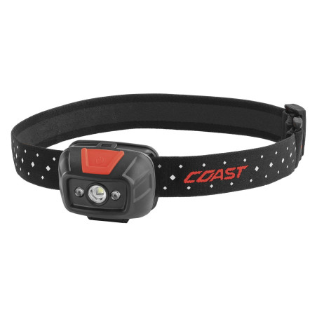 COAST - FL19 - LAMPE FRONTALE - INTENSITÉ RÉGLABLE - LUMIÈRE ROUGE/BLA