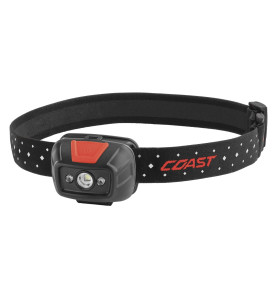 COAST - FL19 - LAMPE FRONTALE - INTENSITÉ RÉGLABLE - LUMIÈRE ROUGE/BLA