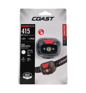 COAST - FL19 - LAMPE FRONTALE - INTENSITÉ RÉGLABLE - LUMIÈRE ROUGE/BLA