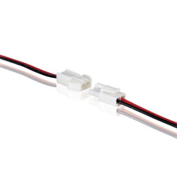 CONNECTEUR POUR FLEXIBLE LED UNICOLORE AVEC CÂBLE (MÂLE-FEMELLE) - Vel