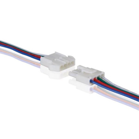 CONNECTEUR POUR FLEXIBLE LED RVB AVEC CÂBLE (MÂLE-FEMELLE) - Velleman