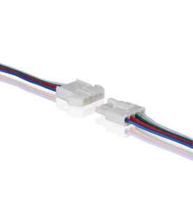 CONNECTEUR POUR FLEXIBLE LED RVB AVEC CÂBLE (MÂLE-FEMELLE) - Velleman