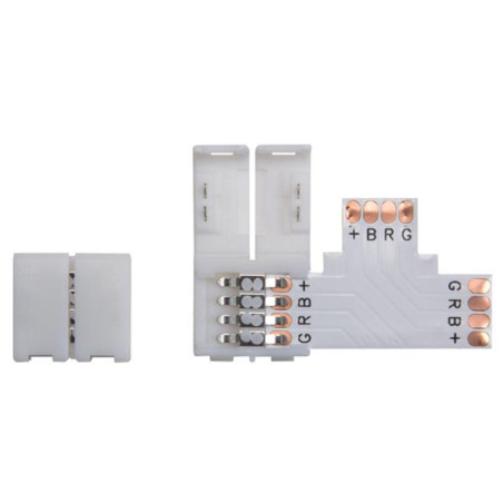 CONNECTEUR PUSH POUR BANDE À LED FLEXIBLE - 10 mm - COULEUR RGB