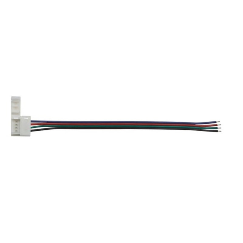 CÂBLE AVEC 1 CONNECTEUR PUSH POUR BANDE À LED FLEXIBLE - 10 mm - COULEUR RGB