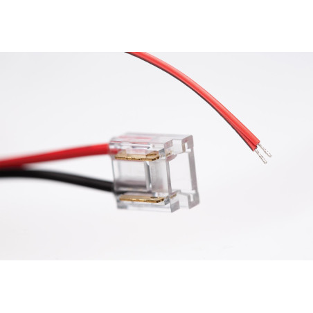 Câble avec 1 connecteur poussoir pour bande LED COB - 1m