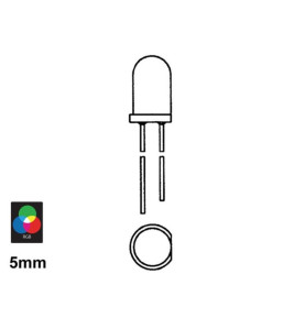 LED ECONOMIQUE 5mm - VERT DIFFUSANT - 20mcd - Velleman