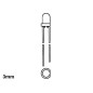 LED 3mm - VERT DIFFUSANT - 20mcd