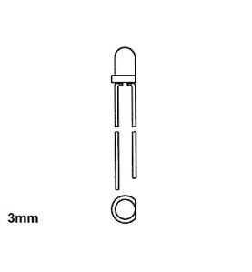 LED 3mm - VERT DIFFUSANT - 20mcd - Velleman