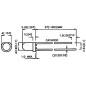 LED 3mm - ROUGE DIFFUSANT - 8mcd