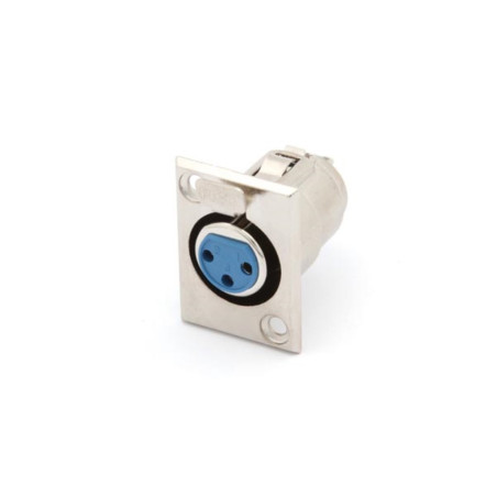 FICHE XLR FEMELLE NICKELEE 3 BROCHES POUR CHASSIS - Velleman