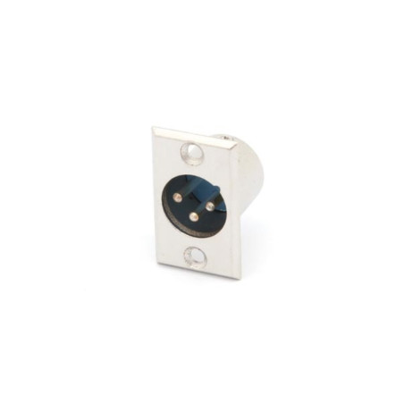 FICHE XLR MALE NICKELEE 3 BROCHES POUR CHASSIS - Velleman