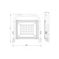 Lampe de travail LED portable - 100 W - 11000 lm - 4000 K
