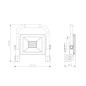 Lampe de travail LED alimentée par batterie - 30 W - 3000 lm - 4000 K