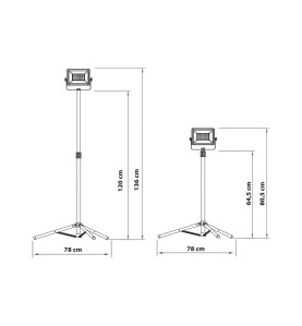 Projecteur de travail LED sur trépied - 50 W - 5500 lm - 4000 K - PRL