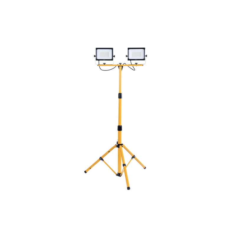 Projecteur de travail LED sur trépied double - 100 W - 11000 lm - 4000 K