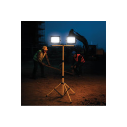 Projecteur de travail LED sur trépied double - 100 W - 11000 lm - 4000 K