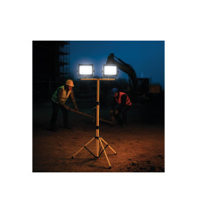 Projecteur de travail LED sur trépied double - 100 W - 11000 lm - 4000
