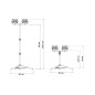 Projecteur de travail LED sur trépied double - 100 W - 11000 lm - 4000 K