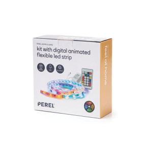 KIT RUBAN À LED FLEXIBLE LED ANIMÉ AVEC CONTRÔLEUR ET ALIMENTATION - R