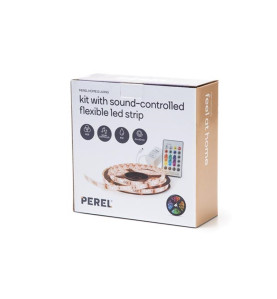 KIT RUBAN À LED FLEXIBLE PILOTÉ PAR MUSIQUE AVEC CONTRÔLEUR ET ALIMENT
