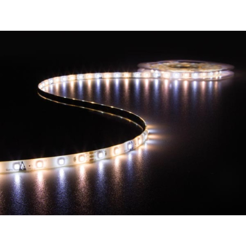 KIT RUBAN À LED FLEXIBLE AVEC CONTRÔLEUR ET ALIMENTATION - BLANC CHAUD & BLANC NEUTRE - 300 LED - 5 m - 12 VCC