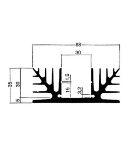 REFROIDISSEUR 100mm SANS PERCAGE 1.85°C/W - Velleman