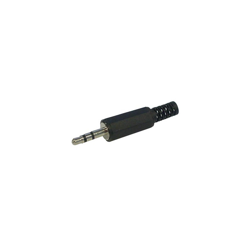 JACK MALE 3.5mm STEREO PLASTIQUE NOIR