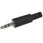JACK MALE 3.5mm STEREO PLASTIQUE NOIR