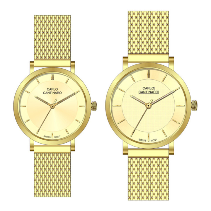 Carlo Cantinaro CC3001SM004 Ensemble de partenaires Montre Unisexe