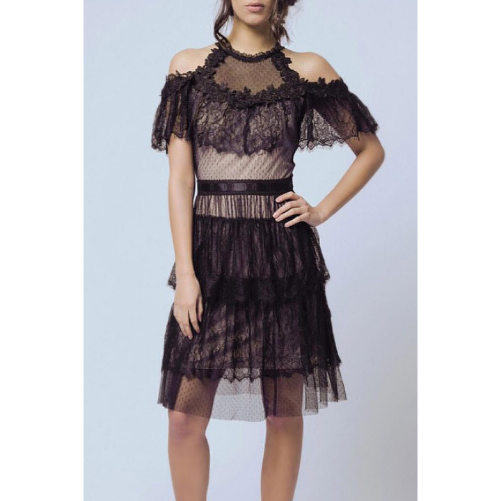 SOKY SOKA  DRESS BLACK 57002-2
