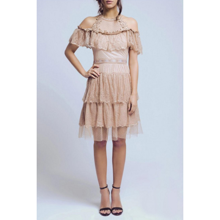 SOKY SOKA  KLEID CREMIG 57002-1