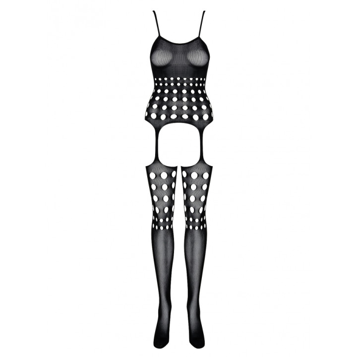 OBSESSIVE G310 BODYSTOCKING CZARNE WZORZYSTE 50005-9