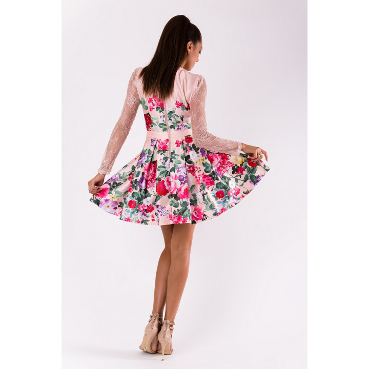 SOKY SOKA  DRESS LIGHT PINK 49008-2