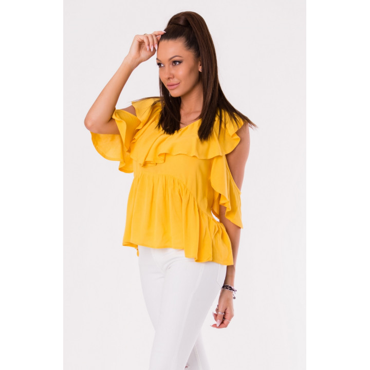 BLUSE - Senf 48027-1