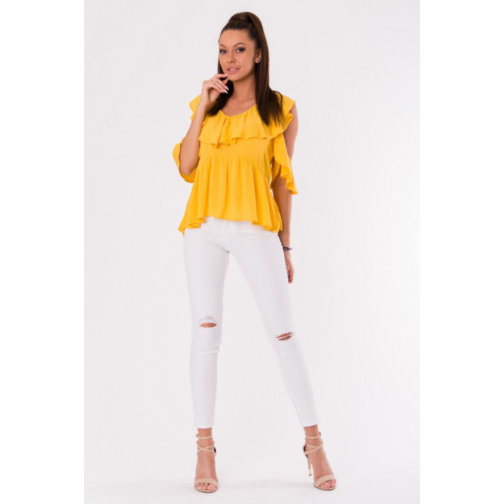 BLOUSE - MUSTARD 48027-1