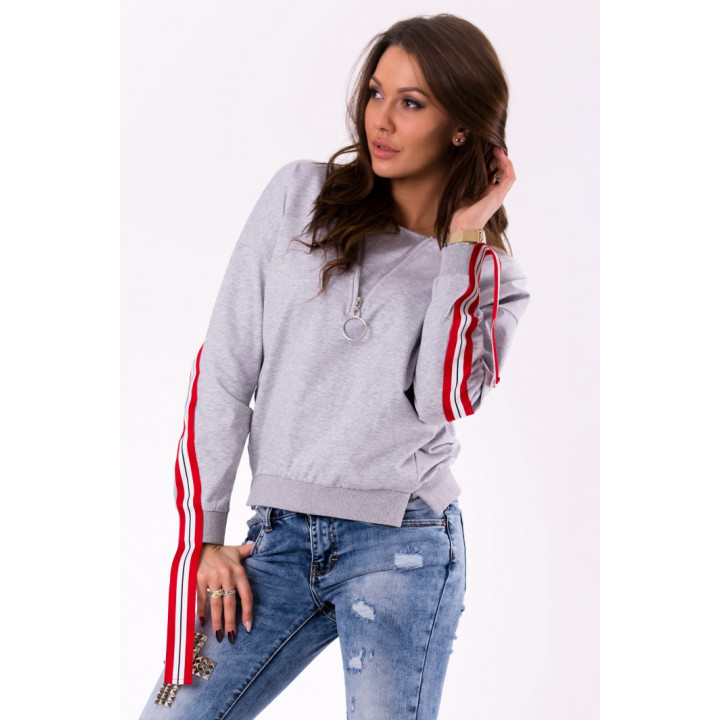 BLOUSE- GRAU 46027-1
