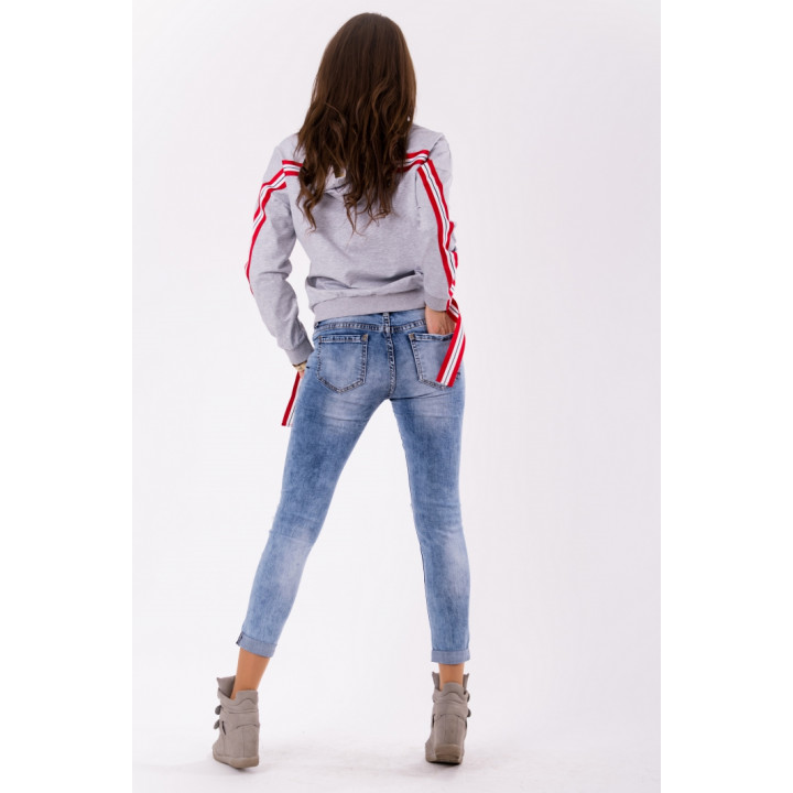 BLOUSE- GRAU 46027-1