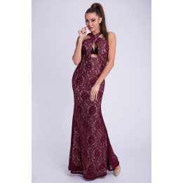 EVA & LOLA KLEID - Maroon 26011-2
