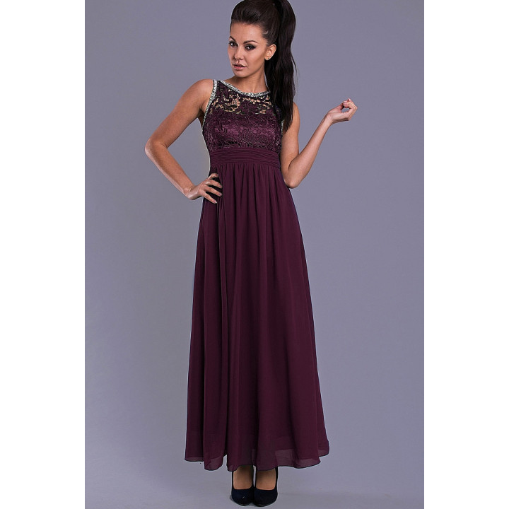 EVA & LOLA dress- EGGPLANT 7815-9