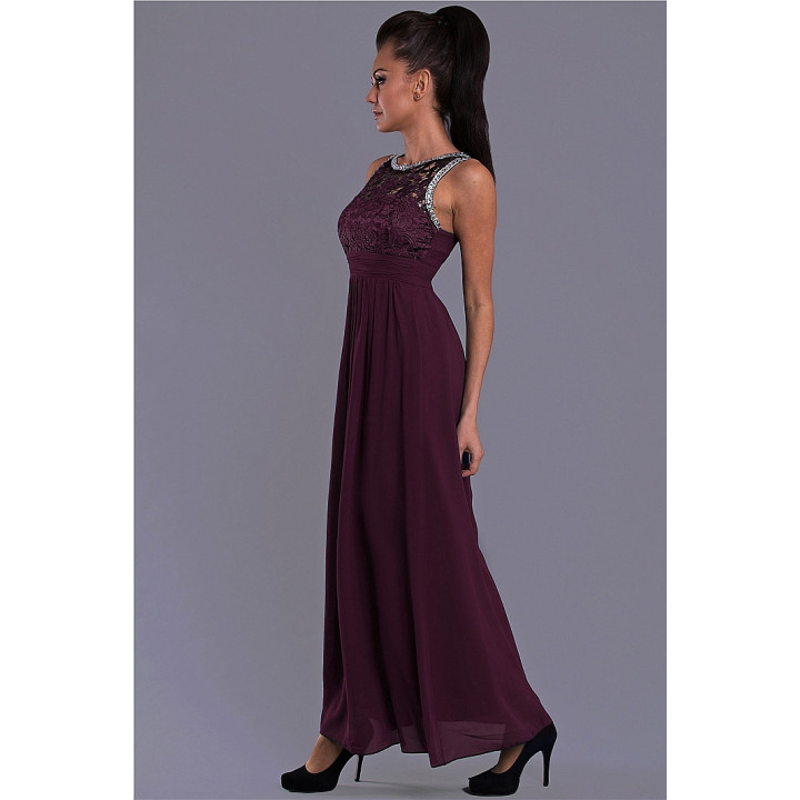 EVA & LOLA dress- EGGPLANT 7815-9