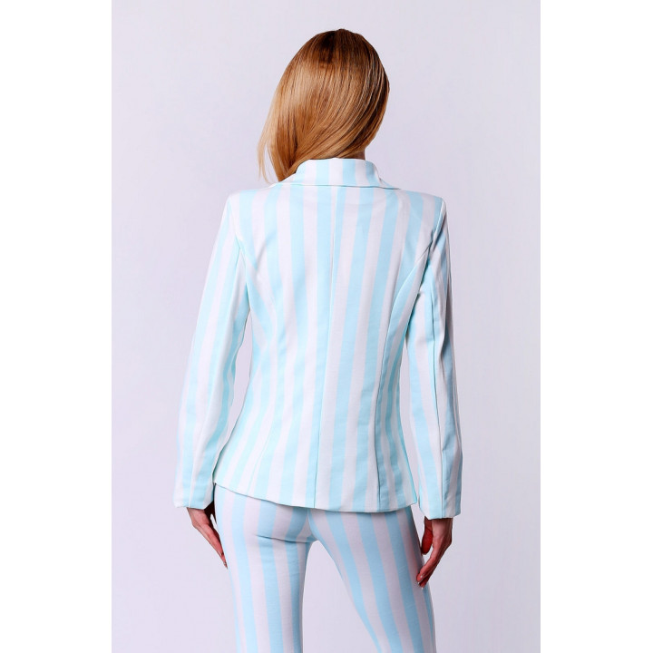 4306-2 Pastel striped jacket - blue