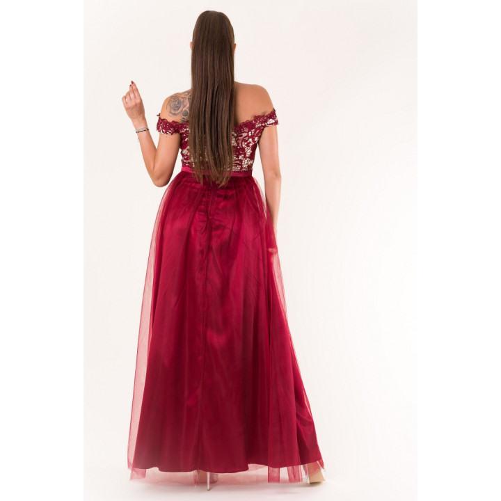 EVA & LOLA DRESS burgundy 60010-1