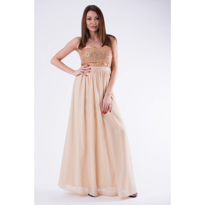 EVA & LOLA DRESS GOLD 58004-3
