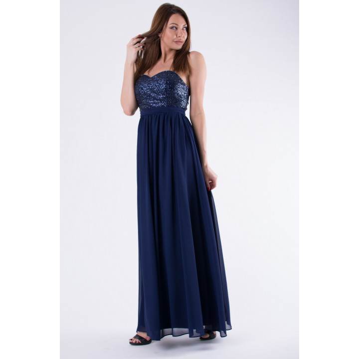 EVA & LOLA DRESS marineblau 58004-2