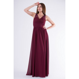 EVA & LOLA DRESS Aubergine 58003-1