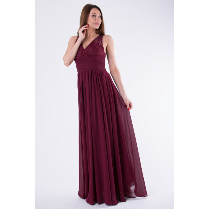 EVA & LOLA DRESS eggplant 58003-1