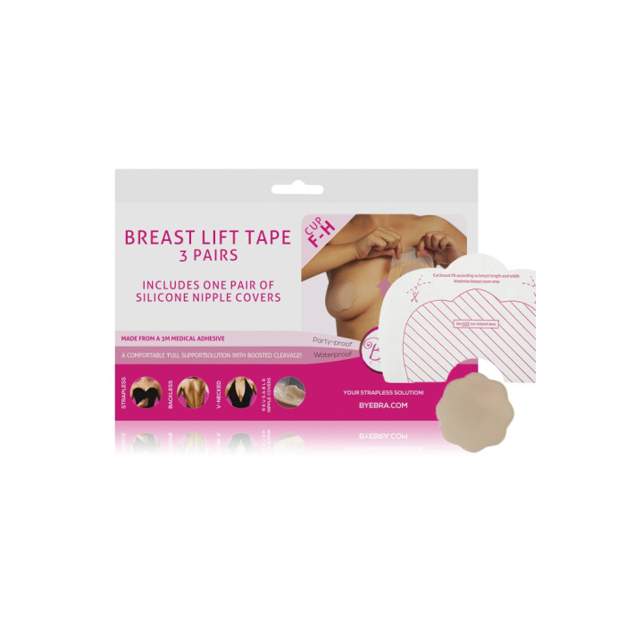 BYE BRA - breast tape and silk covers for F-H warts 3 pieces 50017-3